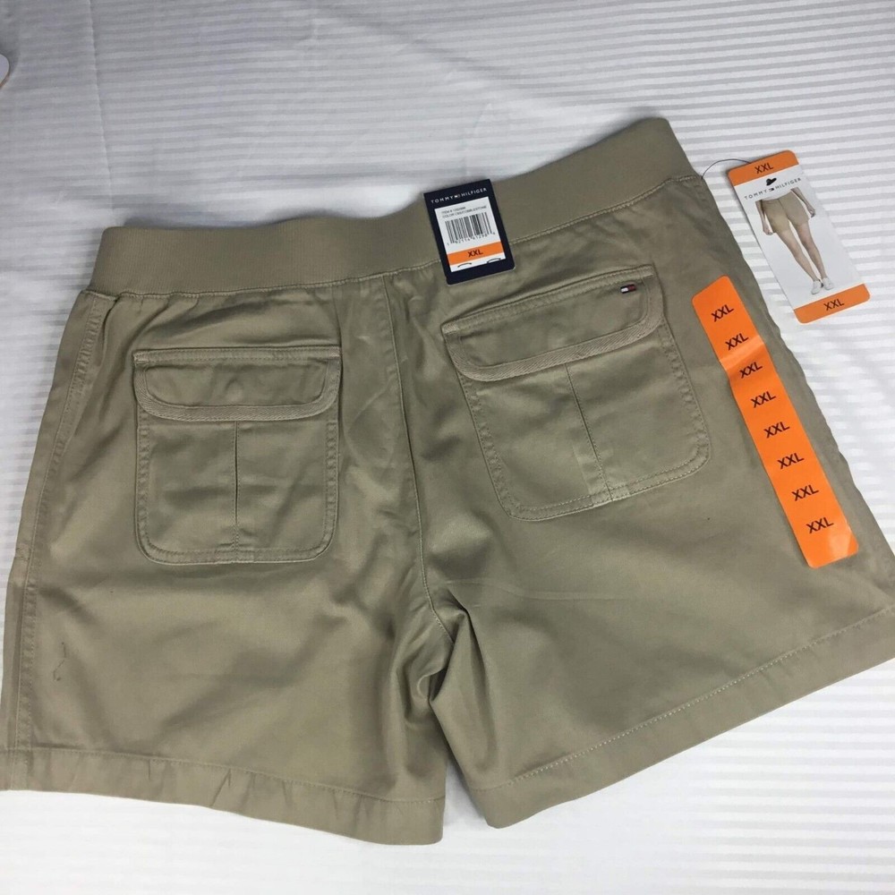 NWT Tommy Hilfiger Cobblestone XXL Women’s Chino Shorts Stretch Beige XXL - Picture 8 of 8